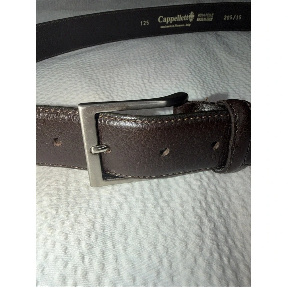 Cappelletti Vera Pelle Made In Italy Mens Brown Leather Belt 205/35
